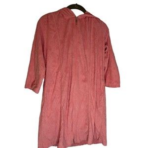Stan Herman vintage pink/salmon housecoat/robe w/ zipper &‎ pockets size Medium